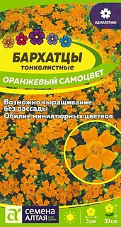 Бархатцы Самоцвет оранжевый, семена